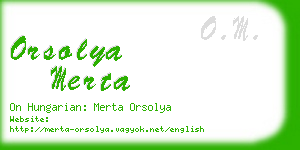 orsolya merta business card